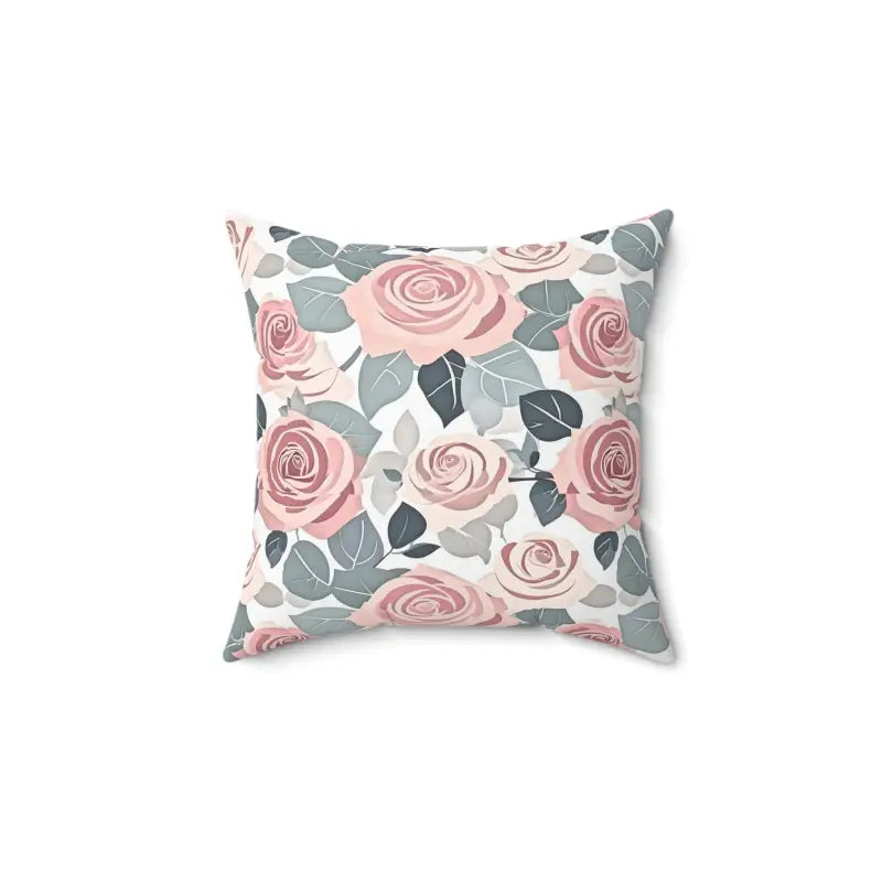 Vibrant Pink Rose Spun Polyester Pillow: Cozy & Chic Decor - Home