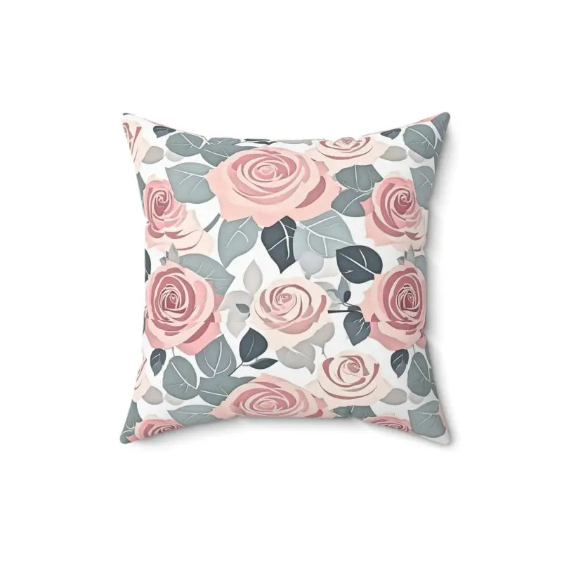 Vibrant Pink Rose Spun Polyester Pillow: Cozy & Chic Decor - Home