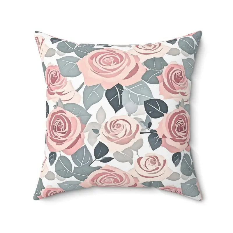 Vibrant Pink Rose Spun Polyester Pillow: Cozy & Chic Decor - Home