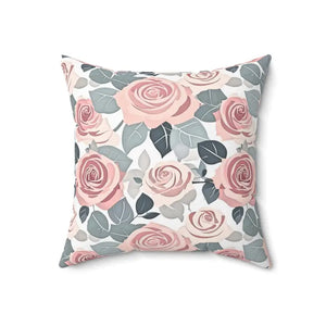 Vibrant Pink Rose Spun Polyester Pillow Statement Decor - Dipaliz - Throw Pillows