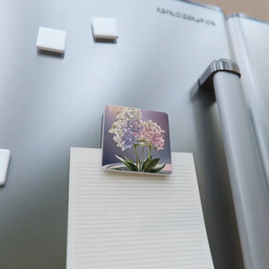 Purple Lupin Flowers Porcelain Magnet - Modern Floral Decor - Dipaliz - White / 2’’ x / Square