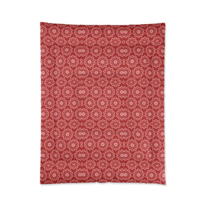 Red Floral Abstract Blanket - Bold Vibrant Comfort - Dipaliz - Quilts & Comforters