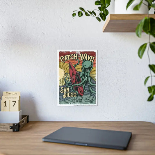 Catch the San Diego Wave with Gloss Posters! - 11.7’’ x 16.5’’ (vertical) / Glossy Poster