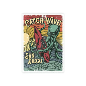 Catch Wave San Diego Gloss Posters - Bold Coastal Art - Dipaliz - 16.5’’ x 23.4’’ (vertical) / Glossy - Prints & Visual