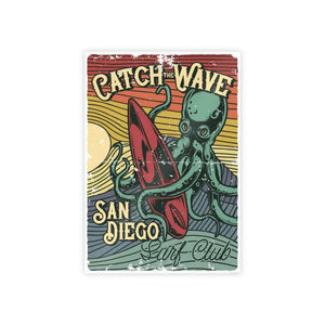 Catch Wave San Diego Gloss Posters - Bold Coastal Art - Dipaliz - 33.1’’ x 46.8’’ (vertical) / Glossy - Prints & Visual