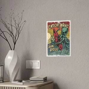 Catch Wave San Diego Gloss Posters - Bold Coastal Art - Dipaliz - Prints & Visual Artwork