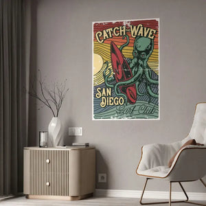 Catch Wave San Diego Gloss Posters - Bold Coastal Art - Dipaliz - Prints & Visual Artwork
