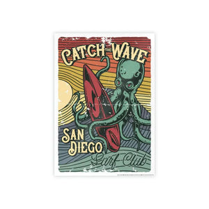 Catch Wave San Diego Gloss Posters - Bold Coastal Art - Dipaliz - Prints & Visual Artwork