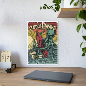 Catch Wave San Diego Gloss Posters - Bold Coastal Art - Dipaliz - Prints & Visual Artwork