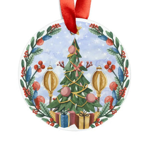 Home Decor - Acrylic Christmas Ornaments - Festive Winter - Dipaliz Round / one Size