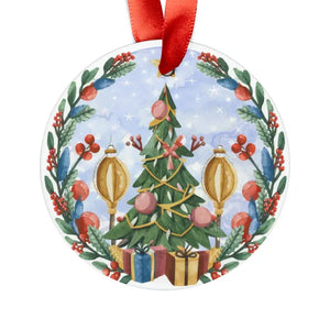 Home Decor - Acrylic Christmas Ornaments - Festive Winter - Dipaliz Round / one Size