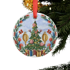 Home Decor - Acrylic Christmas Ornaments - Festive Winter - Dipaliz Round / one Size
