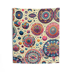 Polka Dots Tapestry - Bold Vivid Design Wall Art - Dipaliz - 50’’ × 60’’ - Posters Prints & Visual Artwork