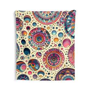 Polka Dots Tapestry - Bold Vivid Design Wall Art - Dipaliz - 68’’ × 80’’ - Posters Prints & Visual Artwork