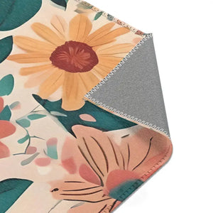 Vintage Flowers Area Rugs - Elegant Cozy Home Decor - Dipaliz