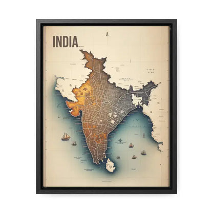 Elevate your Space with Vintage India Gallery Canvas Wrap - 11″ x 14″ / Premium Wraps (1.25″) / Black