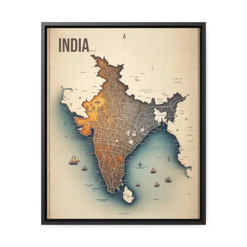 Elevate your Space with Vintage India Gallery Canvas Wrap - 16″ x 20″ / Premium Wraps (1.25″) / Black