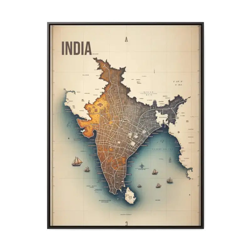 Elevate your Space with Vintage India Gallery Canvas Wrap - 30″ x 40″ / Premium Wraps (1.25″) / Black