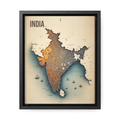 Elevate your Space with Vintage India Gallery Canvas Wrap - 8″ x 10″ / Premium Wraps (1.25″) / Black