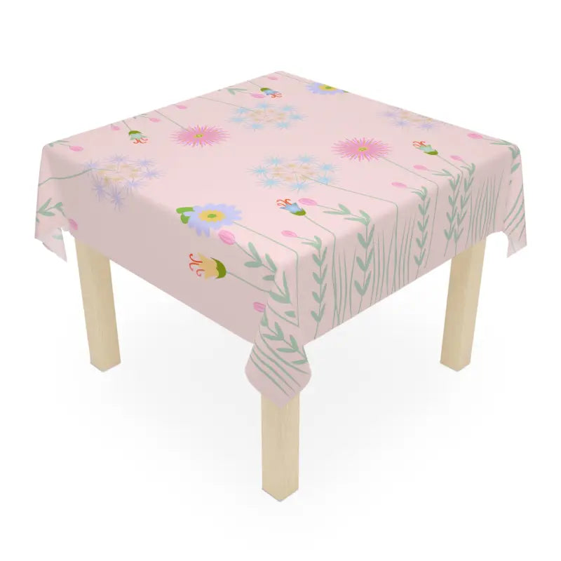 Blossom your Dining Experience with a Pink Tablecloth - one Size / White Home Decor