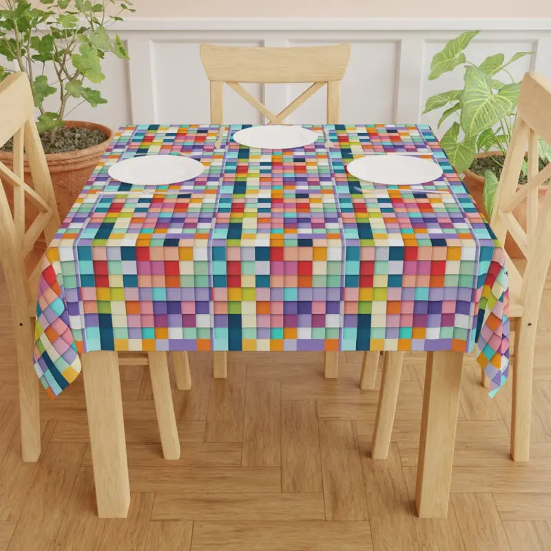 Elevate your Dining Style with the Chic One-sided Tablecloth - one Size / White Home Decor