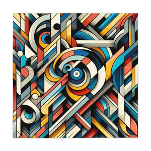 Home Decor - Colorful Geometric Pattern Tablecloth - Bold Dining - Dipaliz one Size / White