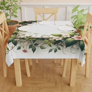 Spring Flowers Tablecloth - Vibrant Garden Dining - Dipaliz - one Size / White - Tablecloths