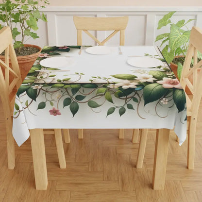 Bloominbeautiful Spring Flowers Tablecloth for Garden Parties - one Size / White Home Decor