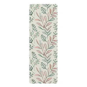 Rubber Yoga Mat - Vibrant Foliage Pattern Energy Boost - Dipaliz - 24” x 68” - Bags & Straps