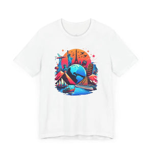 Soft Unisex Jersey Short Sleeve Mountain Tee - Dipaliz - T-shirts