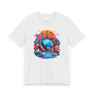 Soft Unisex Jersey Short Sleeve Mountain Tee - Dipaliz - T-shirts