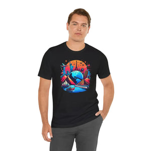 Soft Unisex Jersey Short Sleeve Mountain Tee - Dipaliz - T-shirts
