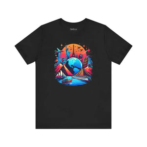 Soft Unisex Jersey Short Sleeve Mountain Tee - Dipaliz - T-shirts