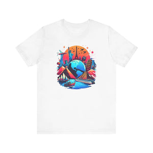 Soft Unisex Jersey Short Sleeve Mountain Tee - Dipaliz - T-shirts