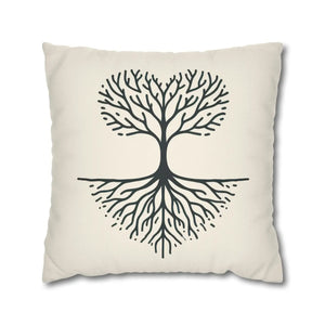 Nature Life Decorative Pillowcase – Tree Motif - Dipaliz - Pillowcases & Shams