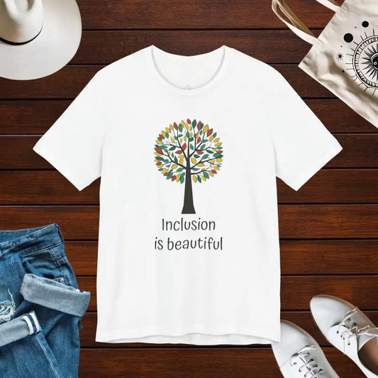 Celebrate Pride with a Rainbow Tree Unisex Tee - White / s T-shirt