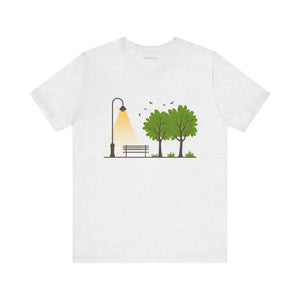 Unisex Jersey Short Sleeve Tee - Lamp Post Design - Dipaliz - Ash / s - T-shirts