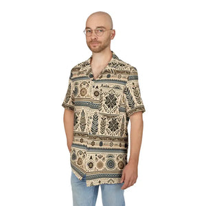 Tropical Trees Unisex Hawaiian Button-down Shirt - Dipaliz - Shirts