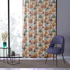 Chic Autumn Trees Window Curtain - Fall Home Decor - Dipaliz - Curtains