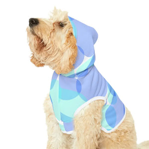 Dog Hoodie Blue Circles Pattern Stylish Pet Apparel - Dipaliz - & Accessories