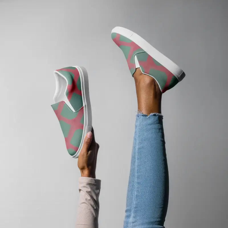 Slip Into Style with Green Triangle Canvas Shoes