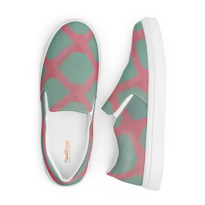 Slip Into Style with Green Triangle Canvas Shoes