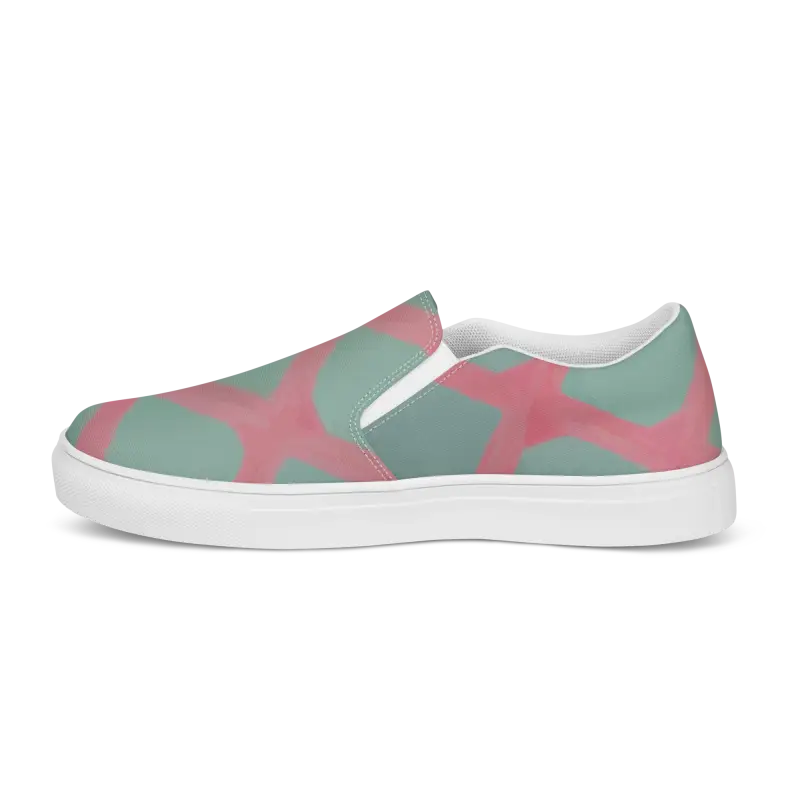 Slip Into Style with Green Triangle Canvas Shoes