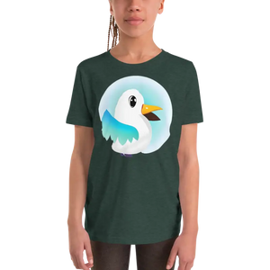 Youth Short Sleeve t Shirt Feather Fashion Statement - Dipaliz - Heather Forest / s - T-shirts