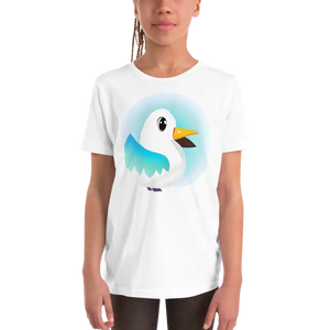 Youth Short Sleeve t Shirt Feather Fashion Statement - Dipaliz - White / s - T-shirts