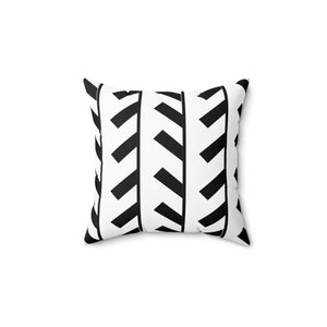 Black Abstract Pattern Spun Polyester Square Pillow - Dipaliz - 14’’ × - Throw Pillows