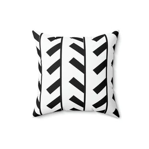 Black Abstract Pattern Spun Polyester Square Pillow - Dipaliz - 16’’ × - Throw Pillows