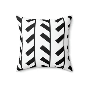 Black Abstract Pattern Spun Polyester Square Pillow - Dipaliz - 18’’ × - Throw Pillows