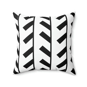 Black Abstract Pattern Spun Polyester Square Pillow - Dipaliz - 20’’ × - Throw Pillows