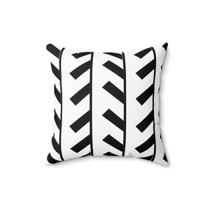 Black Abstract Pattern Spun Polyester Square Pillow - Dipaliz - Throw Pillows